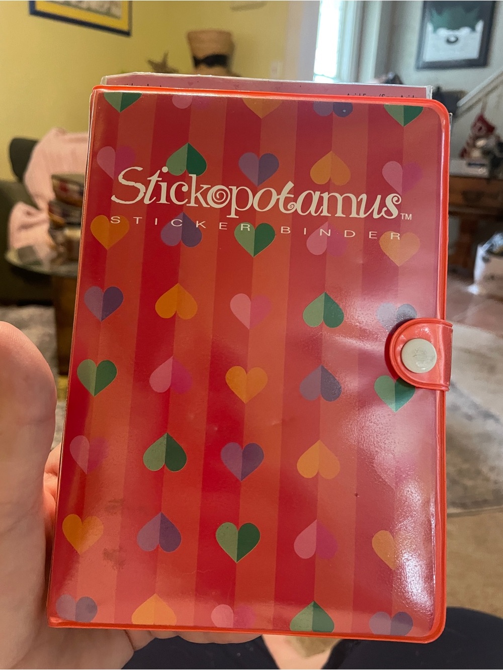Stickopotamus Sticker Binder – Red Heart Pattern